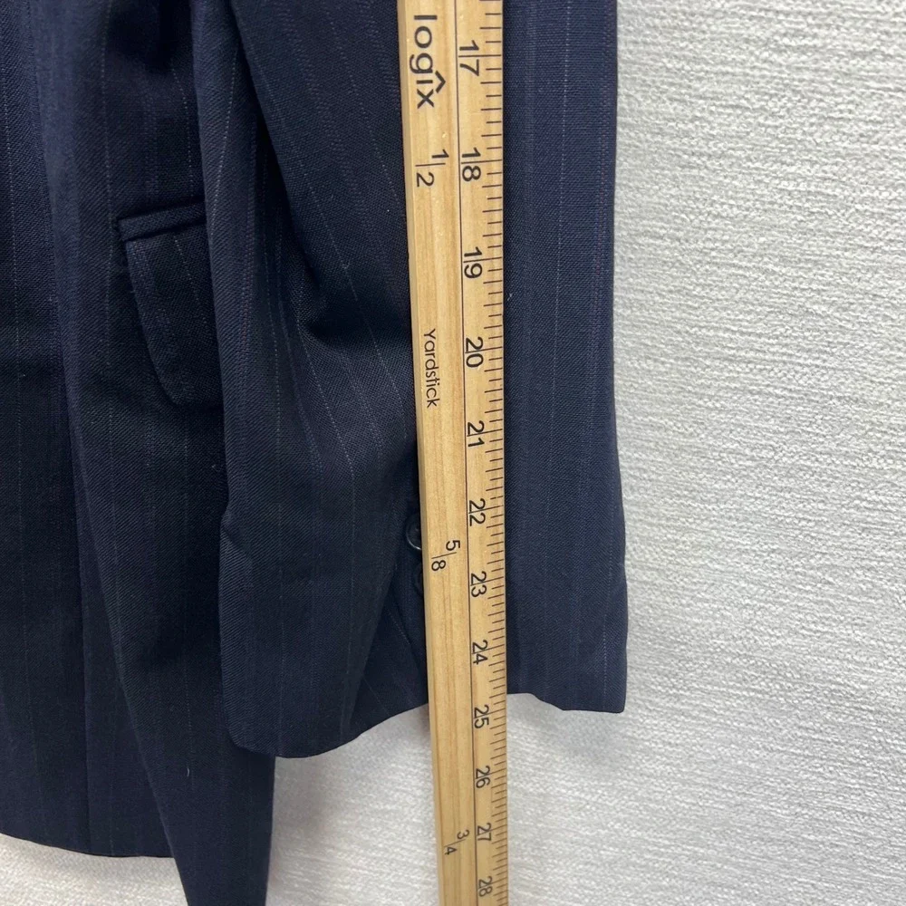 Daks London New York Wool‎ Blazer VTG Mens Navy Pinstripe Suit Jacket 44R USA